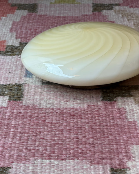 Vintage Murano yellow swirl ceiling/wall lamp (D28)