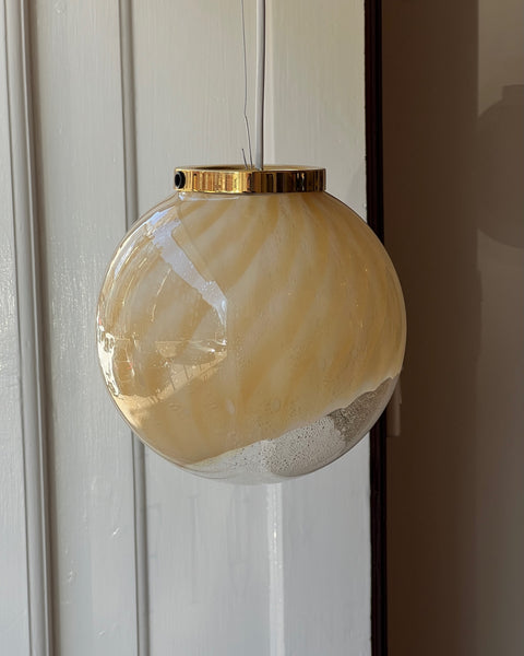 Vintage golden clear Murano ceiling lamp (D22)