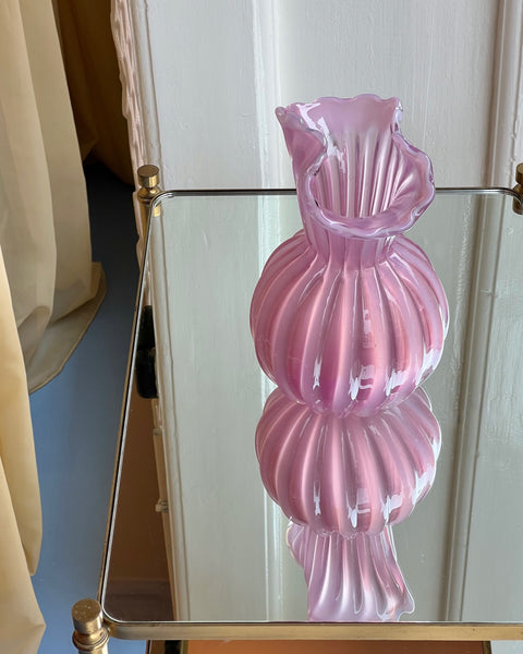 Vintage pink Murano vase