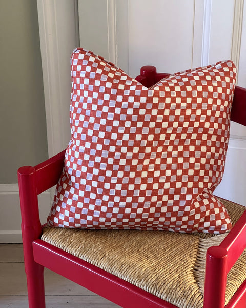 Faye cushion - Rust & Lilac