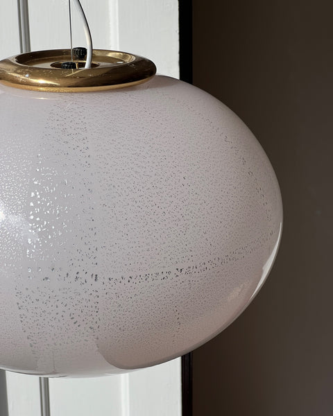 Vintage Murano pink/silver ceiling lamp (D45)