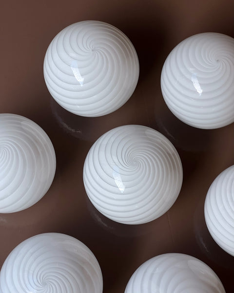 Candy ceiling lamp - White swirl (D20)