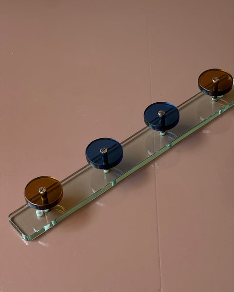 Vintage glass coat rack