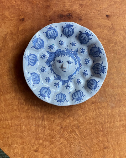 Vintage Bjørn Wiinblad ceramic wall plate