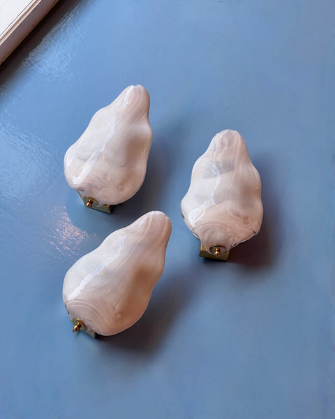 Vintage pink Murano wall lamp