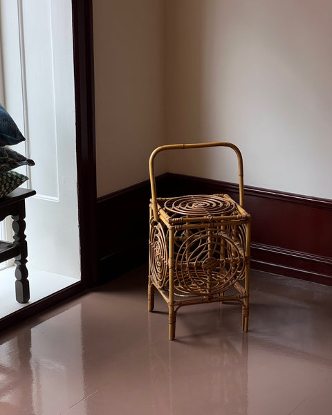 Vintage rattan basket