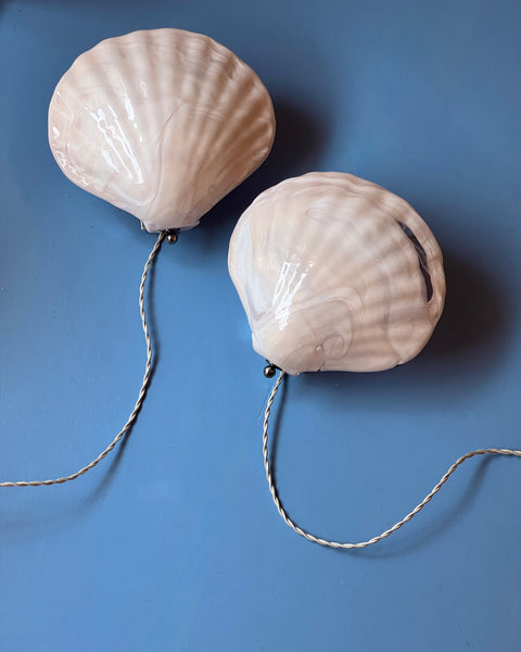 Vintage pink Murano wall lamp (2 available)