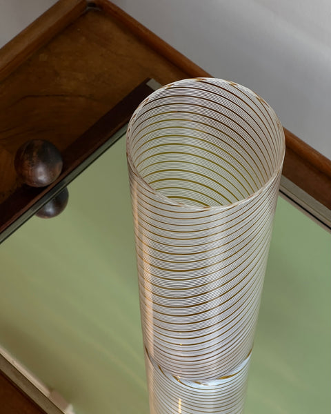 Vintage golden / white swirl Murano vase