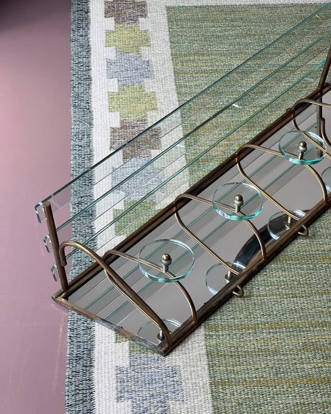 Vintage hat shelf with coat rack