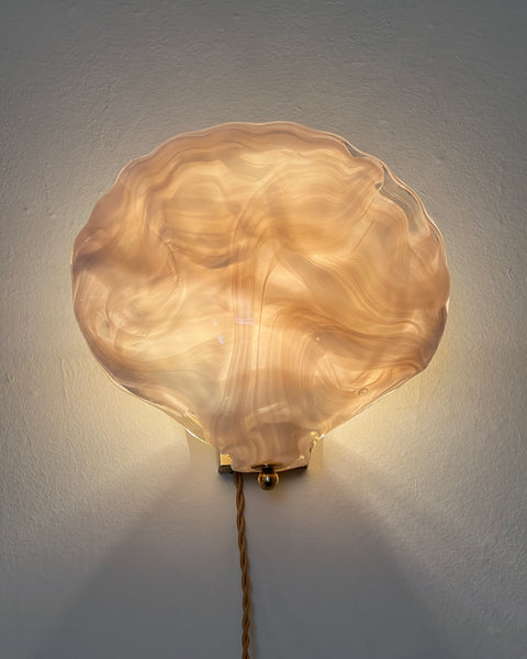 Vintage pink Murano wall lamp