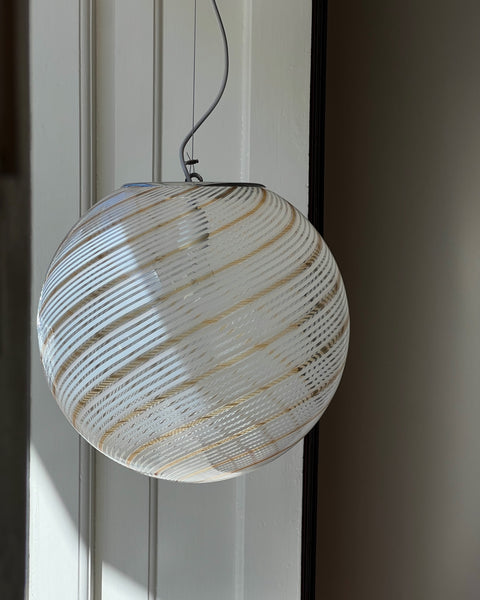 Vintage golden clear Murano ceiling lamp (D40)