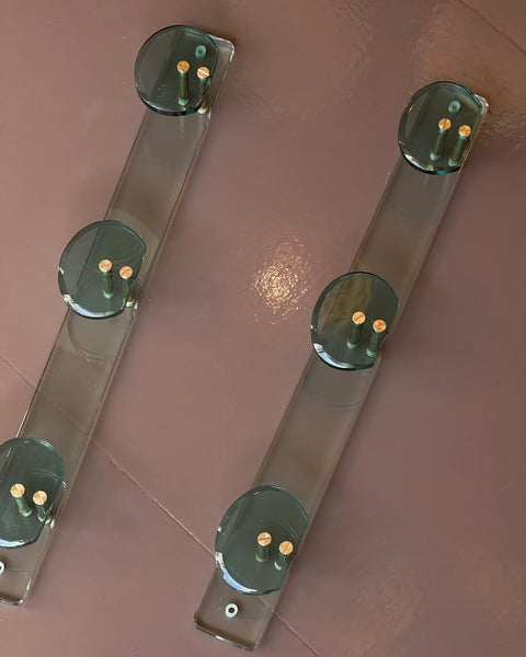 Vintage glass coat rack