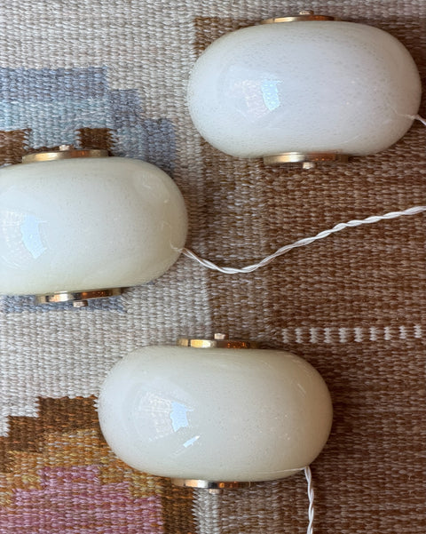 Vintage cream Murano wall lamp (3 available)