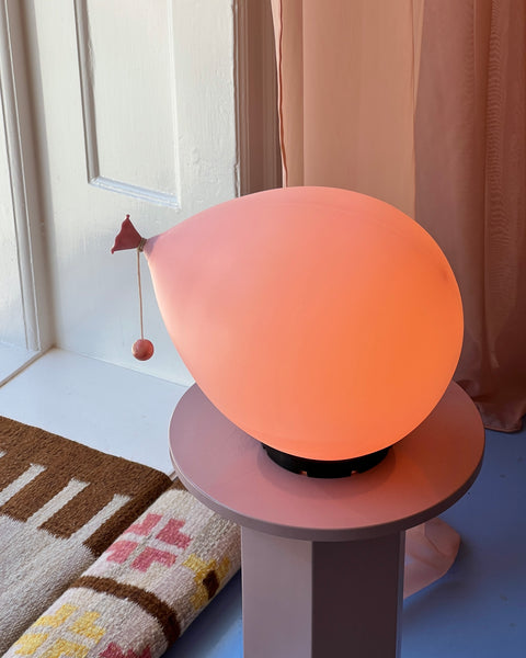 Vintage pink balloon wall lamp by Yves Christin for Bilumen (Medium)