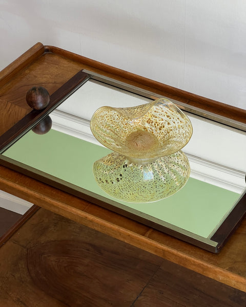 Vintage golden/clear Murano bowl