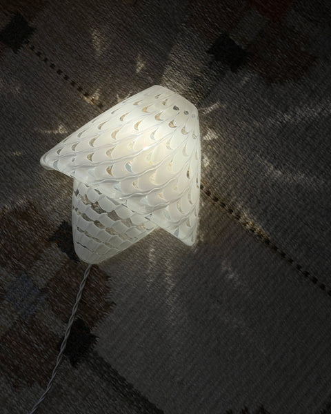 Vintage white/clear Murano wall lamp (3 available)