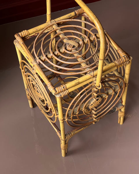 Vintage rattan basket
