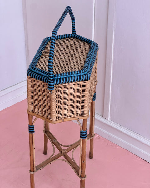 Vintage rattan table