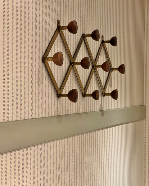 Vintage Azucena Brass Coat Hanger by Luigi Caccia Dominioni