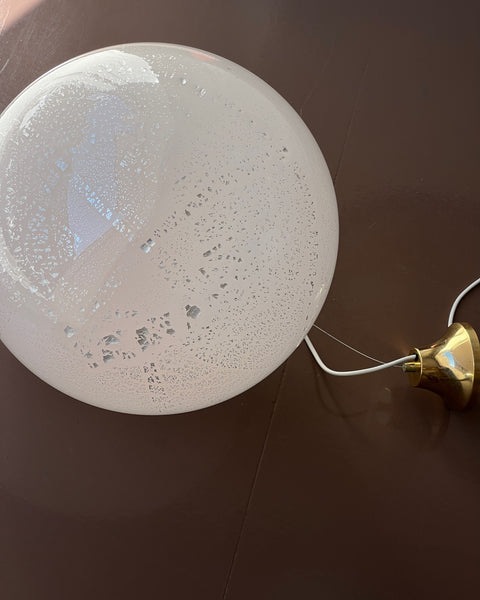 Vintage Murano pink/silver ceiling lamp (D45)
