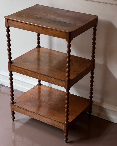 Vintage wooden bobbin etagere/shelves