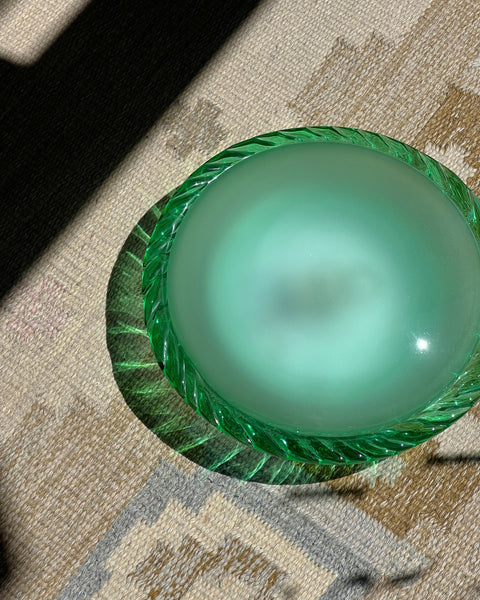 Vintage green Murano ceiling/wall lamp (D35)