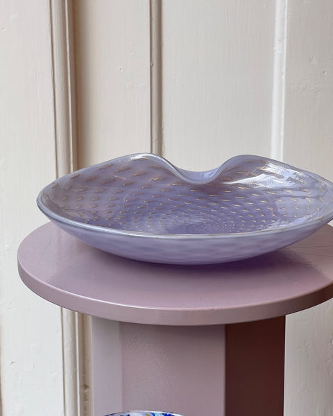 Large vintage purple Murano bowl