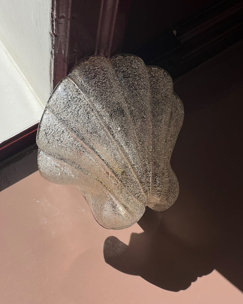 Vintage white/golden Murano shell wall lamp