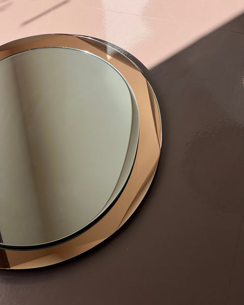 Vintage rosegold/pink Italian mirror