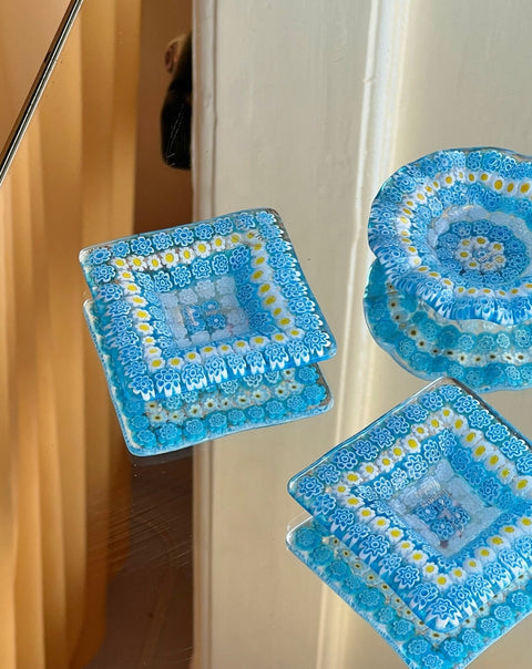 Vintage blue Millefiori Murano bowl (Only 1 available)