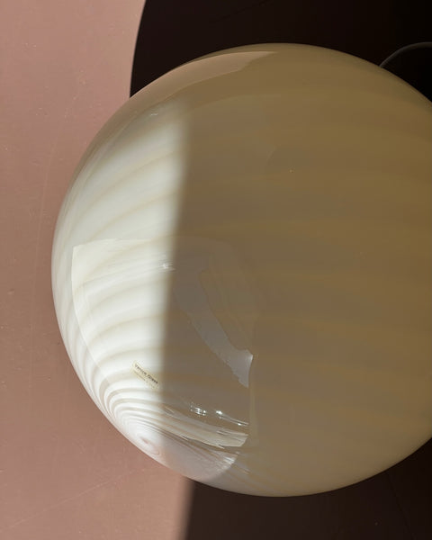 Vintage light yellow/cream swirl Murano ceiling lamp (D40)