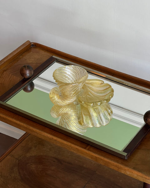 Vintage golden/clear Murano bowl