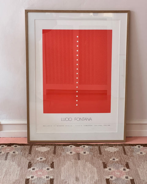Vintage Lucio Fontana exhibition poster, Galleria Il Quadro Biella Torino