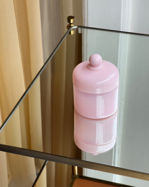 Vintage opal pink Murano bonbonniere