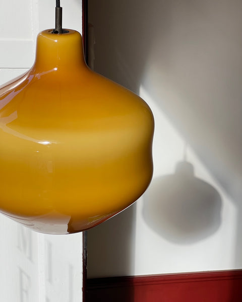Vintage Massimo Vignelli Venini amber ceiling lamp