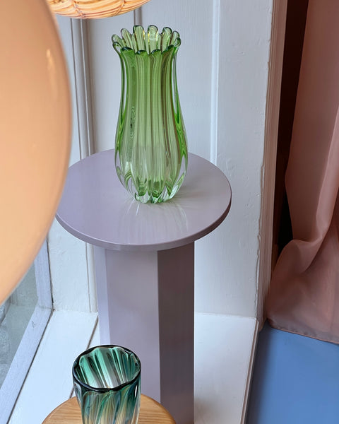 Vintage green Murano vase