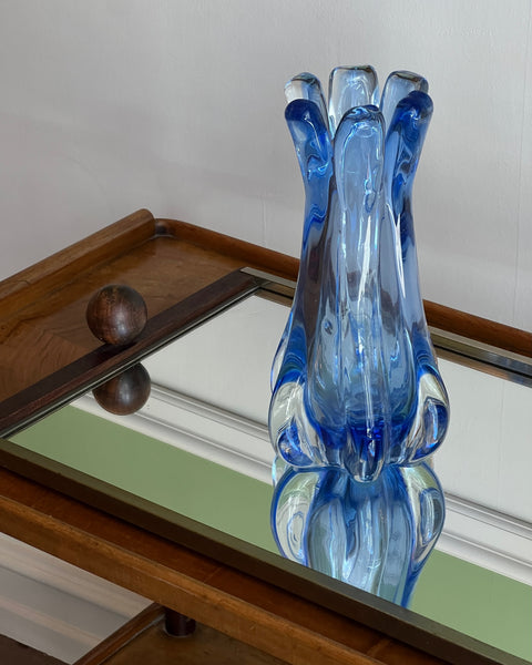 Vintage blue Murano vase