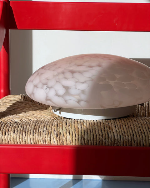 Vintage Murano pink / blured ceiling/wall lamp (D40)