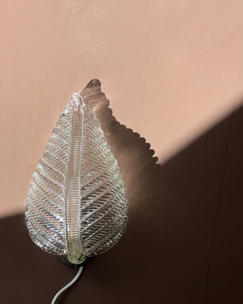 Vintage Murano leaf wall lamp