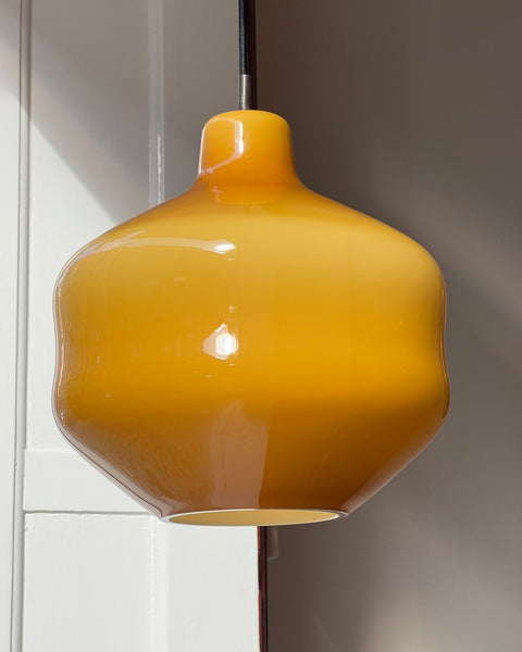 Vintage Massimo Vignelli Venini amber ceiling lamp