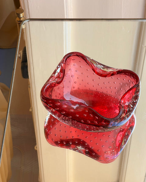 Vintage pink seguso Murano bowl