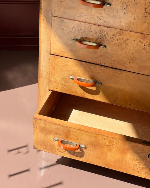 Large vintage wooden chest of drawers