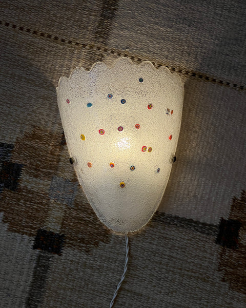 Vintage Millefiori Murano wall lamp (4 available)