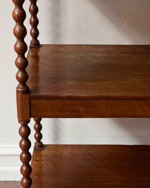 Vintage wooden bobbin etagere/shelves