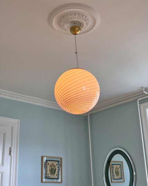 Ceiling lamp - Light yellow/cream swirl (D40)