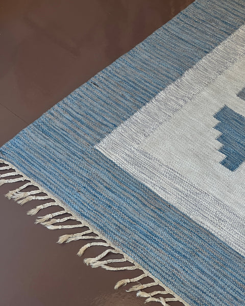 Large vintage flat weave rug