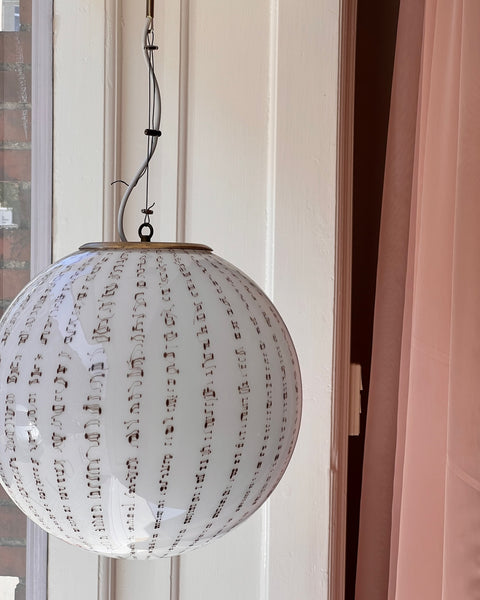 Vintage Murano white/black ceiling lamp (D40)