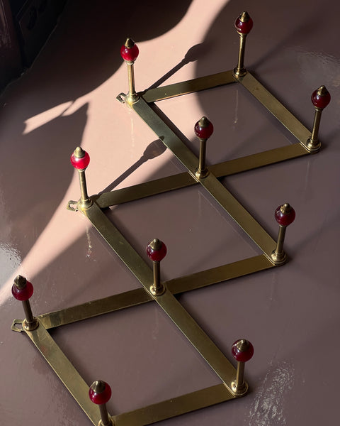 Vintage Azucena Brass Coat Hanger by Luigi Caccia Dominioni