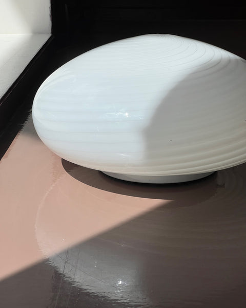 Vintage Murano white swirl ceiling/wall lamp (D38)