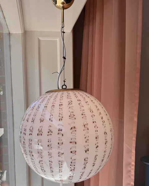 Vintage Murano white/black ceiling lamp (D40)
